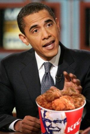 Obama mangia pollo fritto