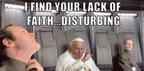 lack of faith pope